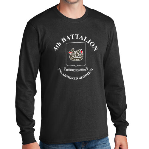 4th Battalion 37 Armored Regiment on a Port & Company - Long Sleeve Core Cotton Tee Thumbnail